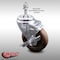 Service Caster 4 Inch SS High Temp Glass Filled Nylon 3/8 Inch Threaded Stem Caster with Brake SCC-SSTS20S414-GFNSHT-TLB-381615 - alternate 1